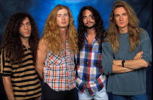 L-R: Marty Friedman, Dave Mustaine, Nick Menza and David Ellefson in their Megadeth days. Photo: Getty