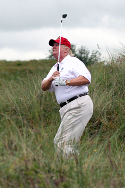 A rare sight - Donald in the rough. Photo: Getty