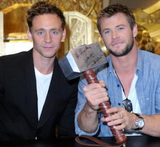 Hiddleston and Thor co-star Chris Hemsworth in 2010. Photo: Getty