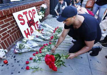 The Orlando shooting prompted special tributes like this one. Photo: Getty