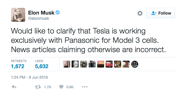 The tweet that decimated Samsung SDI's value.