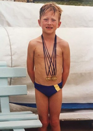 Daniel Smith was a swimming star from a young age. Photo: ABC