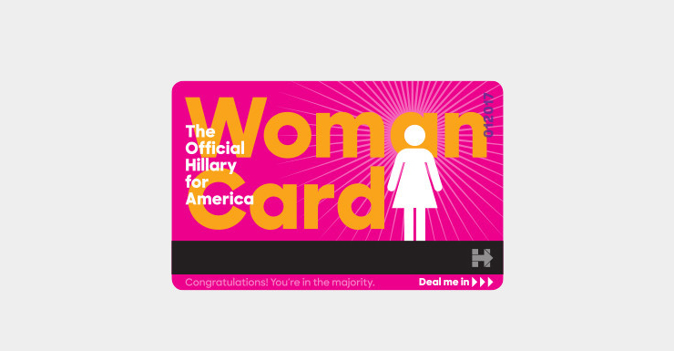 hillary clinton woman card