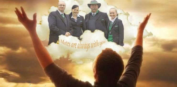 A meme "celebrating" the "mates" of Public Transport Victoria. Photo: Facebook/Lucy Jarvis Dodd