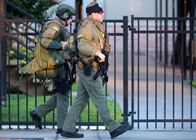 Authorities are treating the shooting as an act of domestic terrorism. Photo: AP
