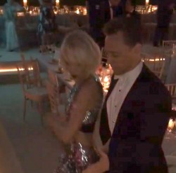 Swift and Hiddleston boogie down at the Met Gala. Photo: Instagram