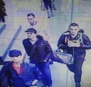 CCTV footage of the suspected bombers. Photo: AAP.