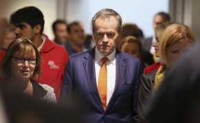 Labor Party leader Bill Shorten campaigning on the eve of the election.