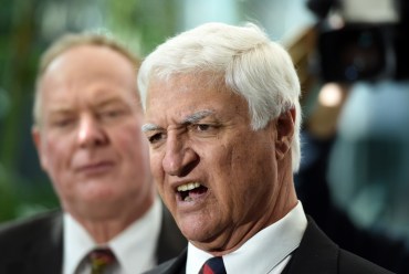 Bob Katter announced his support of Prime Minister Malcolm Turnbull and the Coalition in forming a government on Thursday. Photo: AAP