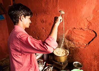 Chai is offered all over India. Photo: Getty
