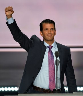Donald Trump Jr's speech also sounded fairly familiar. Photo: Getty