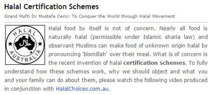 Q Society website on halal food.