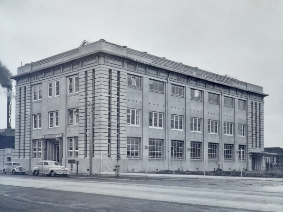 The exterior of the massive property.