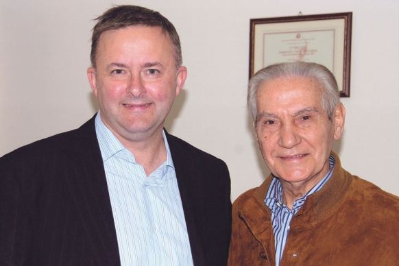 Anthony Albanese with his father, Carlo Albanese, in Barletta, Italy, 2009.