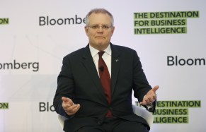 Treasurer Scott Morrison at his Sydney speech on Thursday.