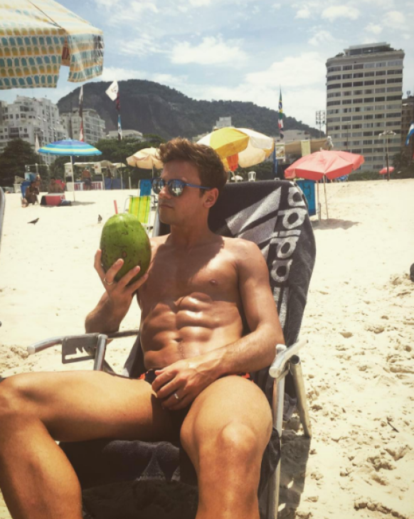 British diver Tom Daley has a huge following thanks to his good looks and video tutorials on healthy cooking – many of which he films shirtless. Photo: Instagram