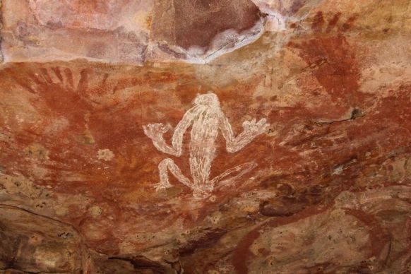 Centuries old rock art.