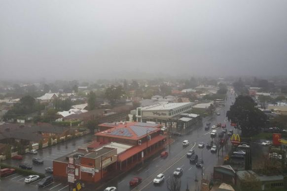 Dark skies over Adelaide as South Australia grapples with a state-wide power outage.