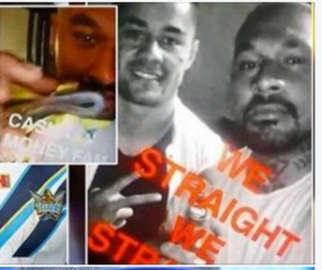 The photos of Hayne and McDonald which have been circulating on social media. Photo: Twitter.