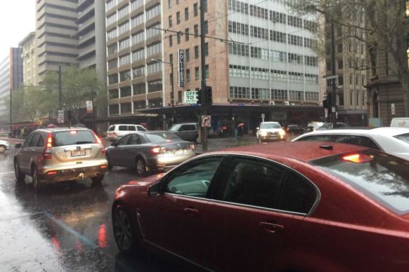 Traffic lights in Adelaide's CBD have gone out 