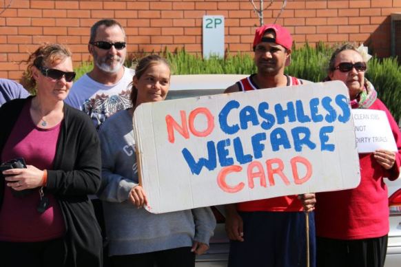 There has been considerable local opposition to the welfare card. Photo: ABC News.