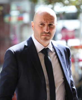 Cricket Australia sports science manager Alex Kountouris arrives at the inquiry.