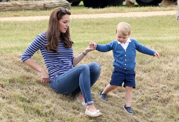 Prince George is 100 per cent dressed by his mother.