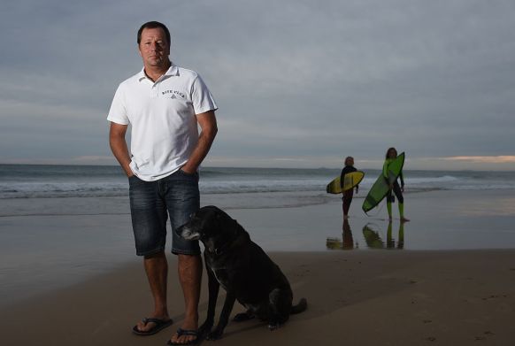 Dave Pearson was attacked by a bull shark at Crowdy Head beach south of Ballina in 2011. Photo: Getty.