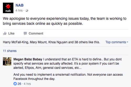 nab system outage - blank