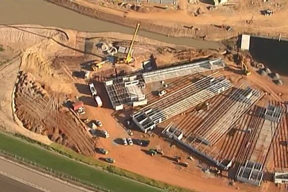 The men were working on a multi-million-dollar development of infield stables.