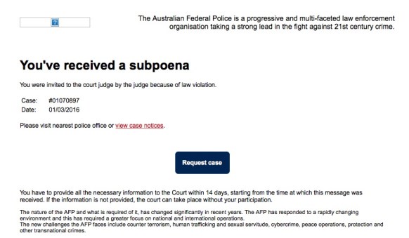 fake afp email