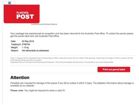 fake aus post