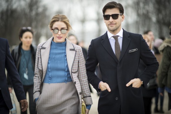 stylish couple Paris