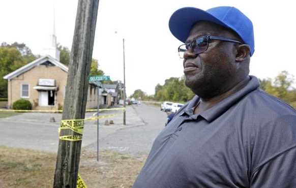 Bishop Clarence Green at the baptist church in Mississippi, torched in what is being called a hate crime. Photo: AAP.