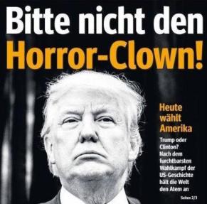 horror clown german paper