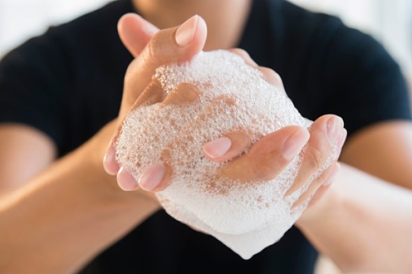 washing hands