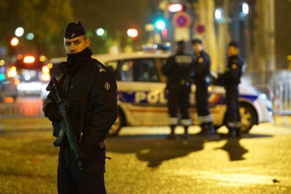Security was heavy outside the Bataclan concert hall.