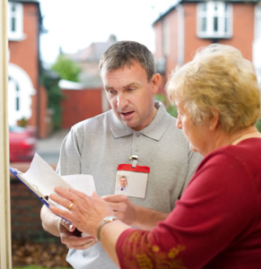 door-to-door salesman