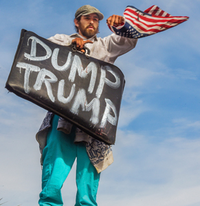 donald trump protestor
