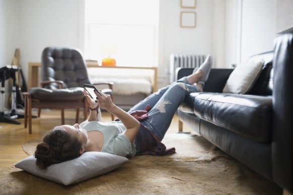 woman on floor