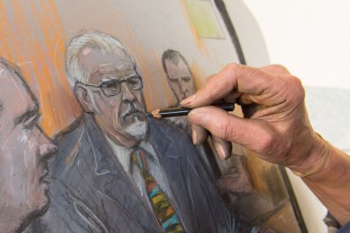 Rolf Harris court artist