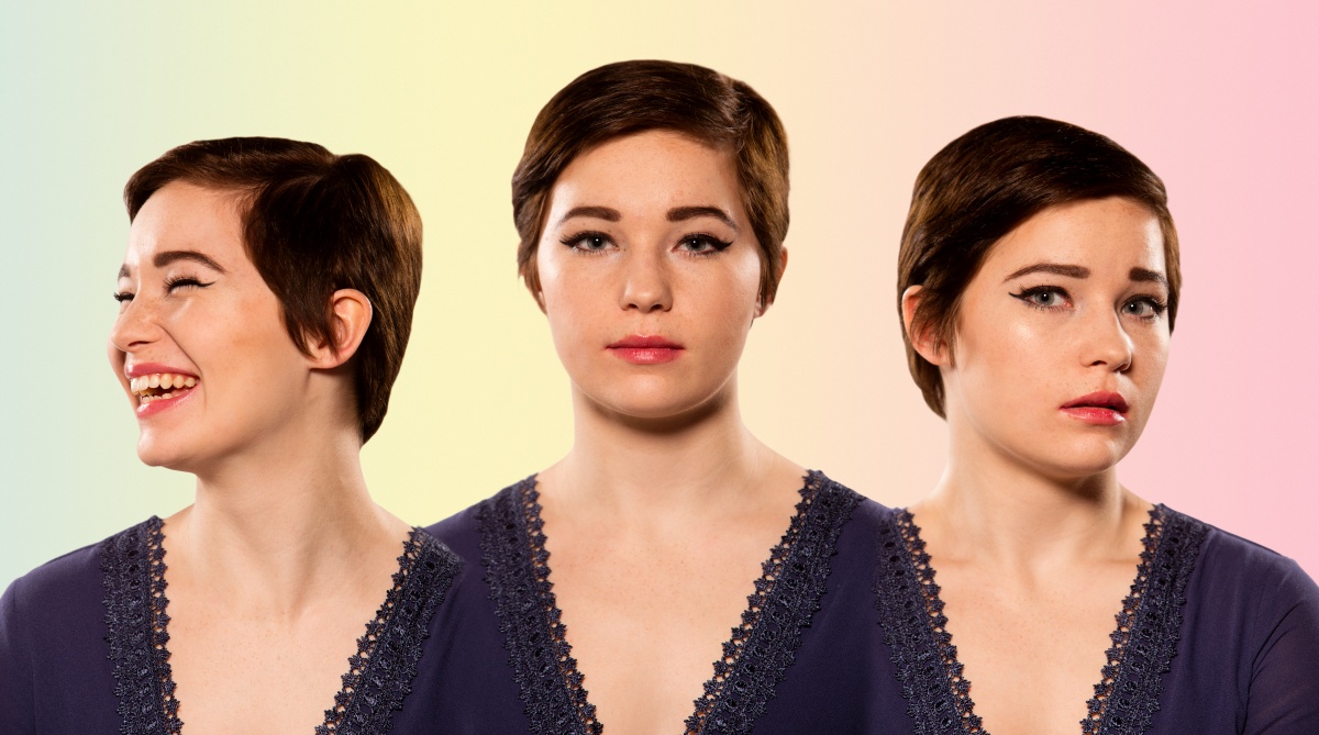 Woman different moods