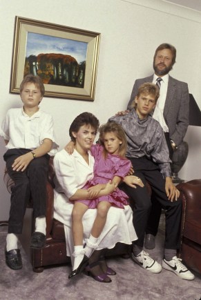 The Chamberlains with their sons Reagan and Aidan and their daugther Kahlia in 1989. Photo: Getty