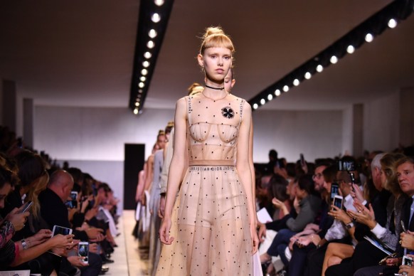 How Dior presented the sheer trend on the runway. Photo: Getty