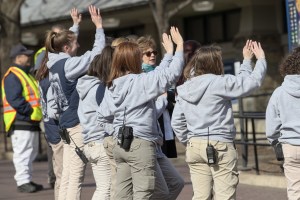 Animal keepers wave goodbye to Bao Bao, the beloved 3-year-old panda at the National Zoo in Washington, as she leaves on a one-way flight to China .