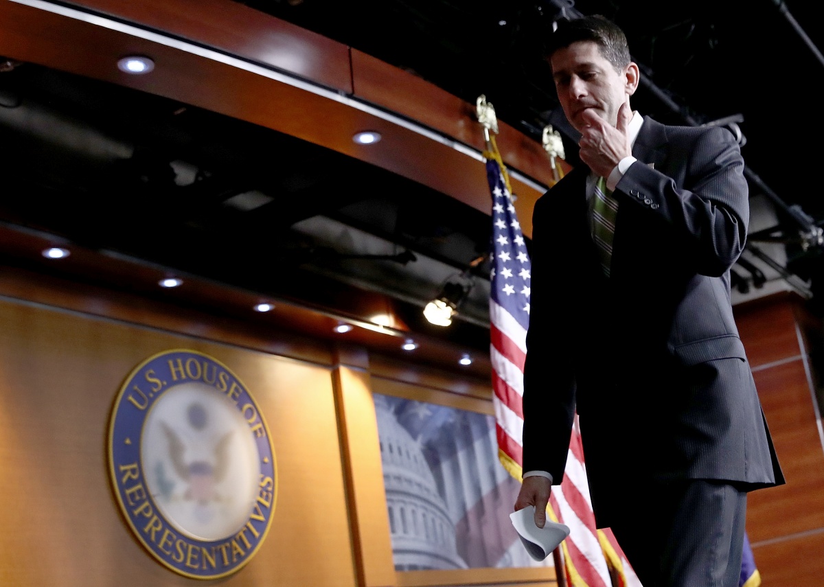Mr Ryan said he recommended that the legislation be withdrawn from the House floor because he did not have the votes to pass it, and that Trump agreed.
 Photo: Getty