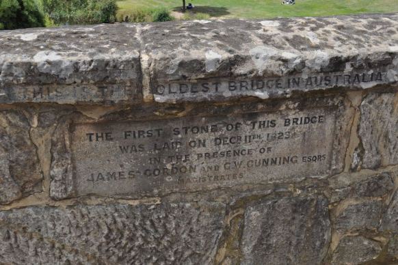 Richmond Bridge Tasmania date stone