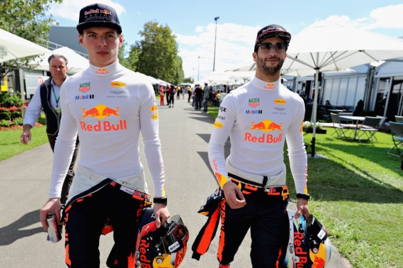 Max verstappen (left) and Daniel Ricciardo (right) are teammates and rivals. Photo: Getty