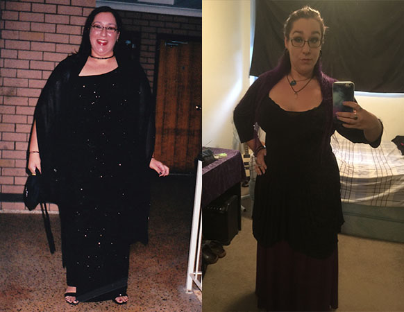 Before and after: Ms XXX's goal weight is 69kg.