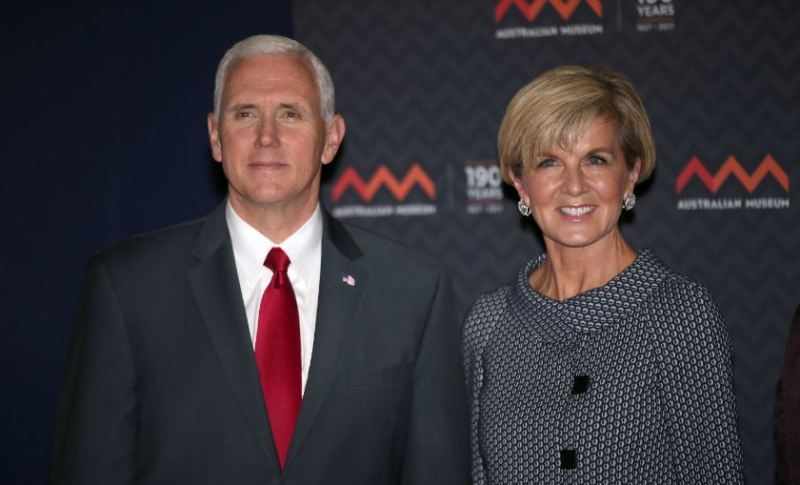 North Korea accused Foreign Minister Julie Bishop of "spouting a string of rubbish" after talks with US Vice President Mike Pence.